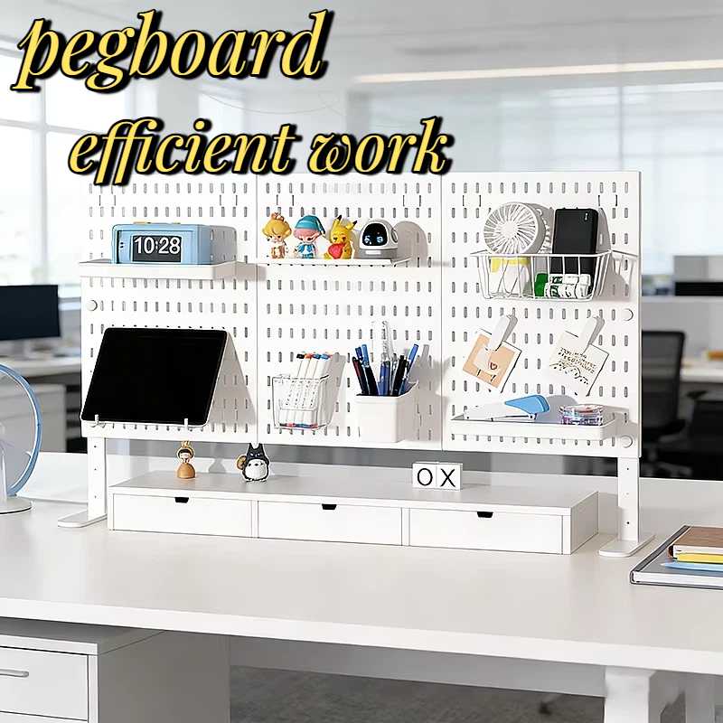Desk Setup Room - Tablica perforowana PP 30×30cm, organizer z