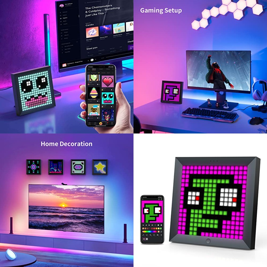 Desk Setup With Tv - Panel pikselowy LED do wyświetlania świateł,