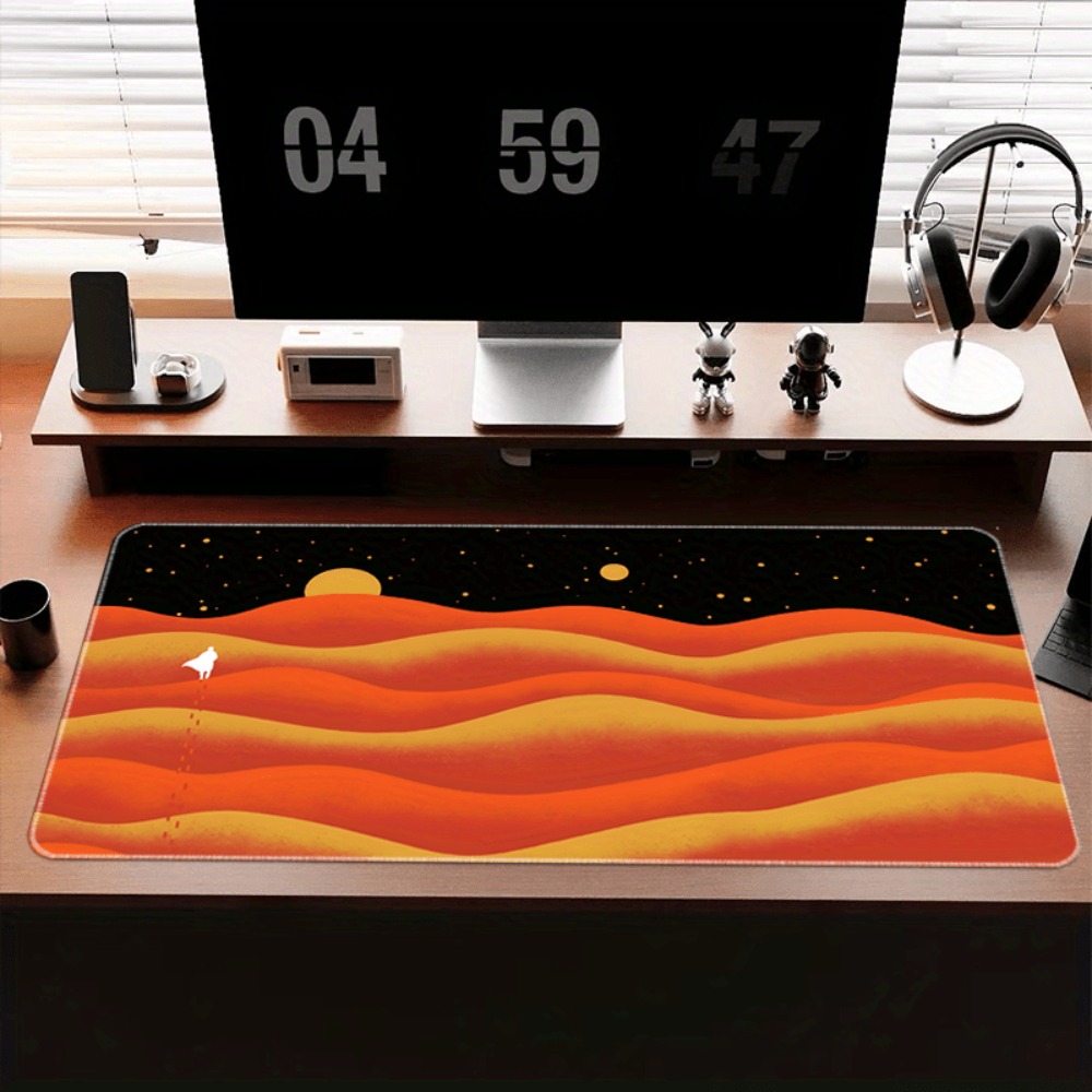 Yellow Desk Setup - Antypoślizgowa podkładka pod mysz do gier