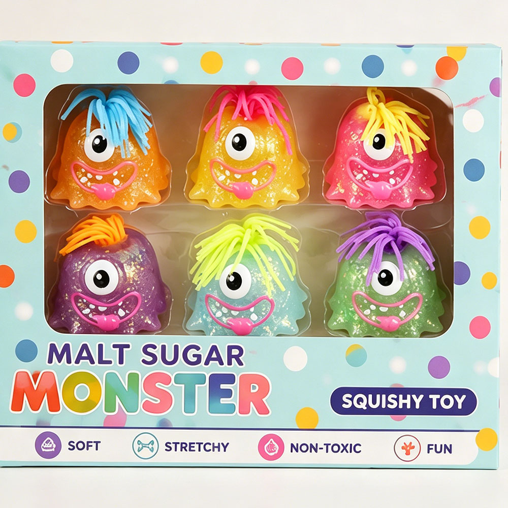 Desk Setup Room - Uroczy Maltose Monster Squishy Silikonowy Gniotek