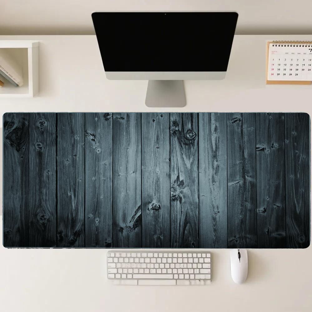 Desk Setup Black And Wood - Czarna drewniana podkładka pod mysz, akcesoria