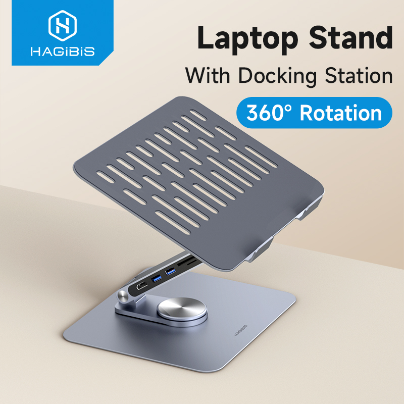 Desk Setup Macbook - Regulowany aluminiowy stojak na laptopa Hagibis