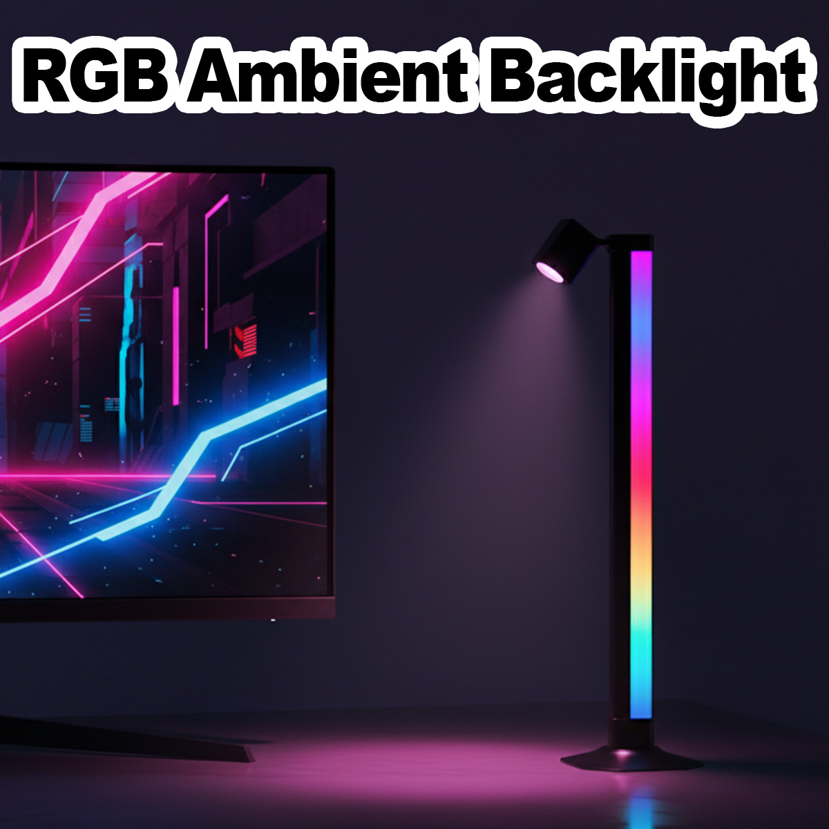 Desk Setup With Tv - Inteligentna listwa świetlna LED RGB z