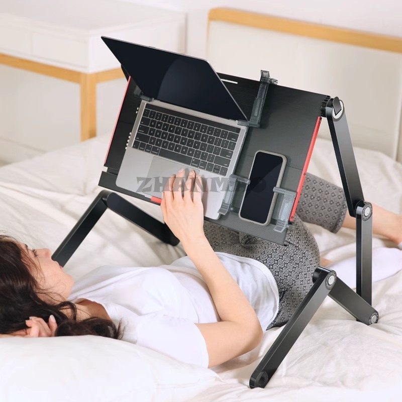 Desk Setup Notebook - Leżący płaski na łóżku, biurko na
