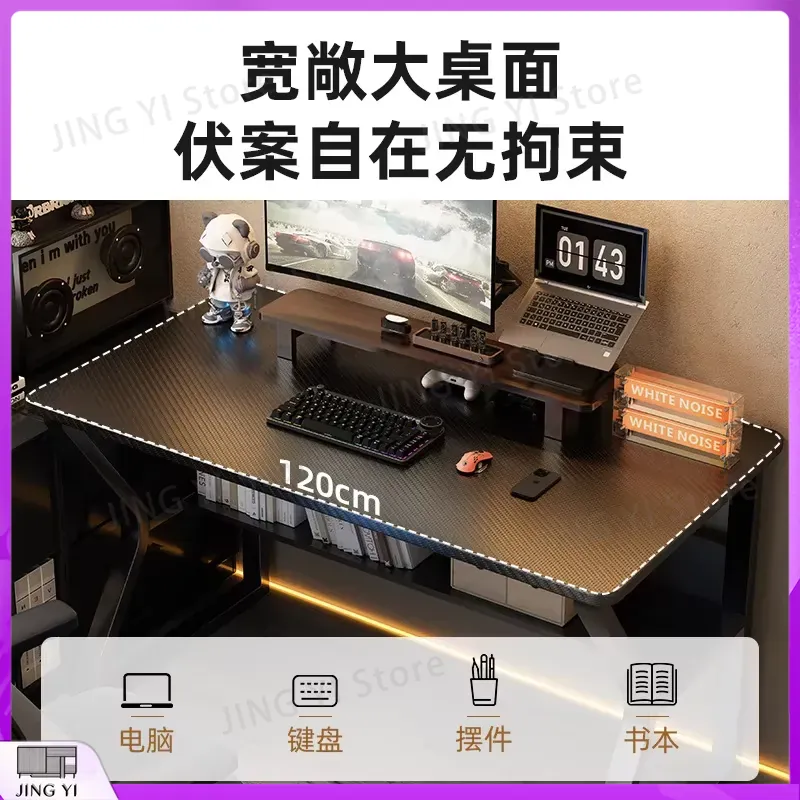 Czarne biurko gamingowe do e-s – Desk Setup Black And Wood recenzja i cena