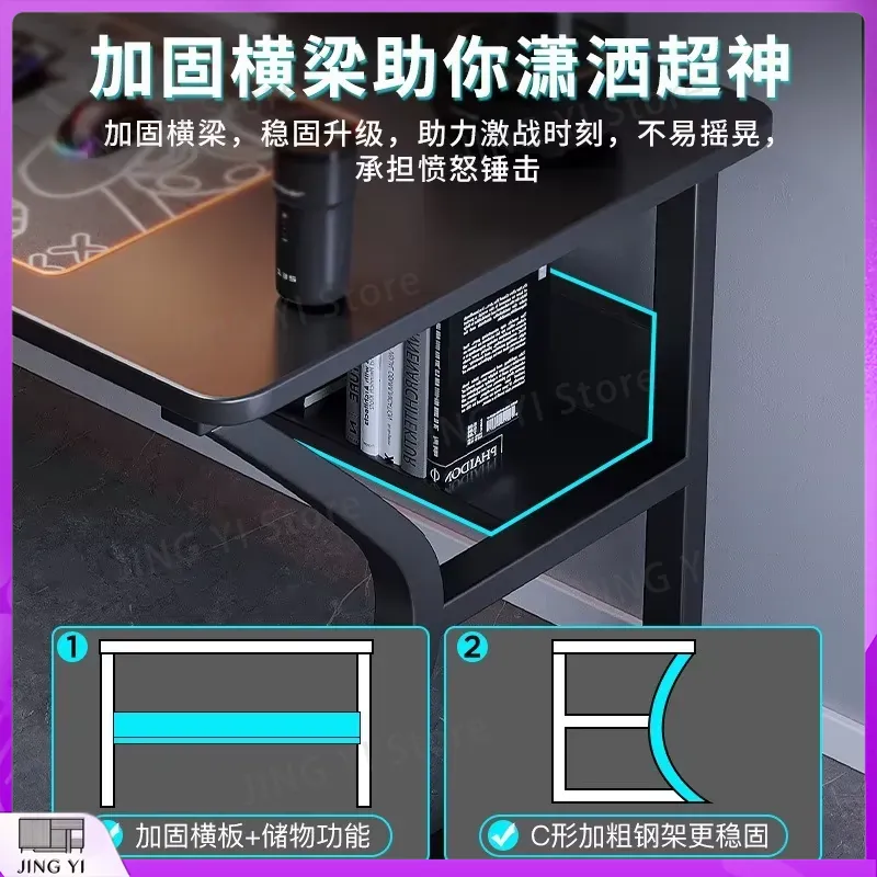 Czarne biurko gamingowe do e-s – Desk Setup Black And Wood recenzja i cena