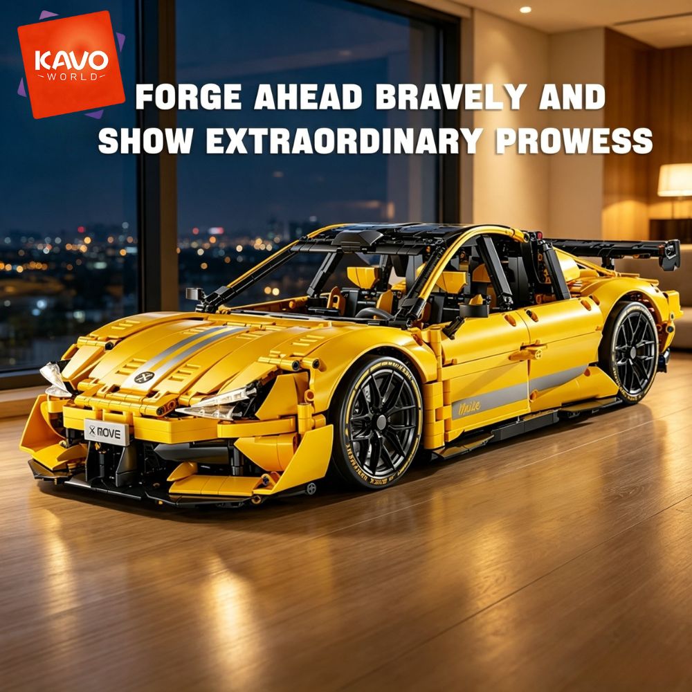 KAVOWORLD 2143 elementów Żółty – Yellow Desk Setup recenzja i cena