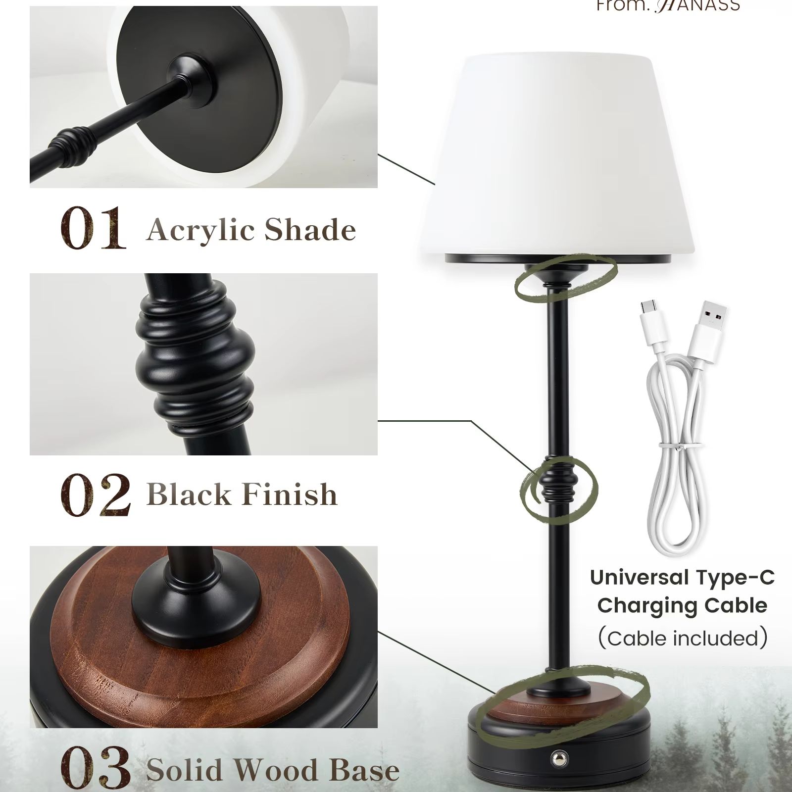Bezprzewodowe lampki stołowe,  – Desk Setup Study recenzja i cena