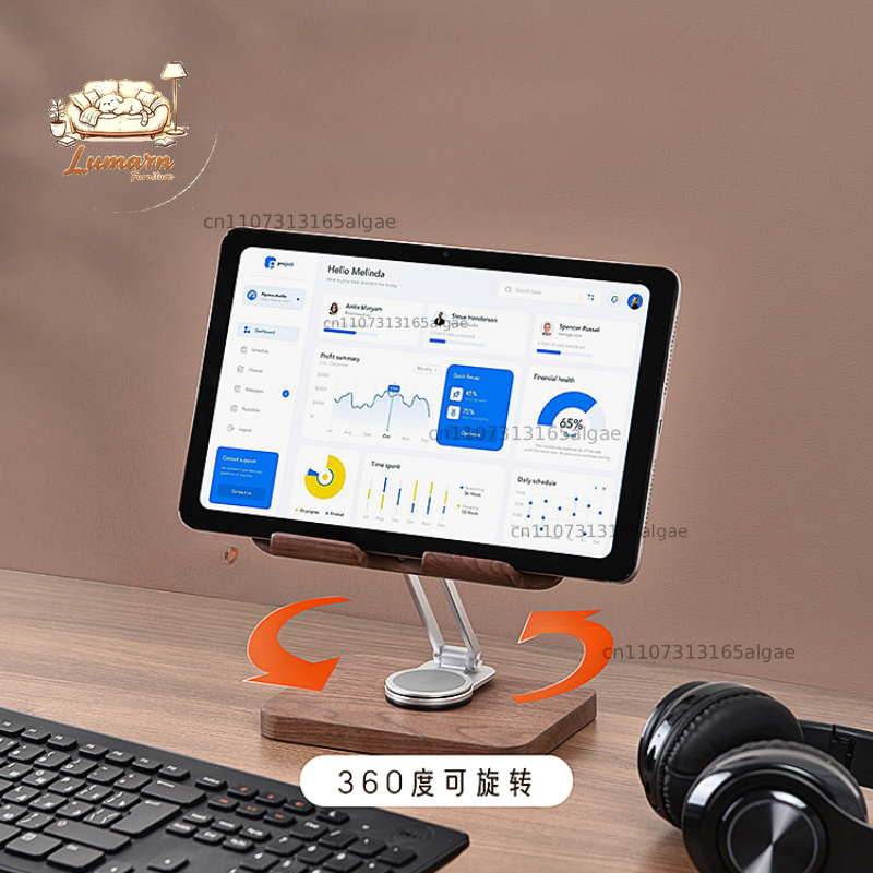 Podstawka pod iPad z drewna or – Desk Setup Black And Wood recenzja i cena