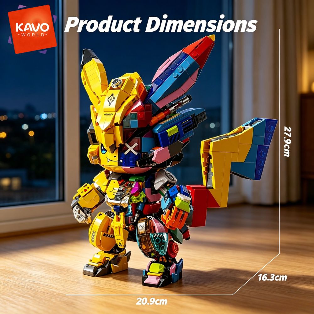KAVOWORLD 1505 elementów Mecha – Yellow Desk Setup recenzja i cena