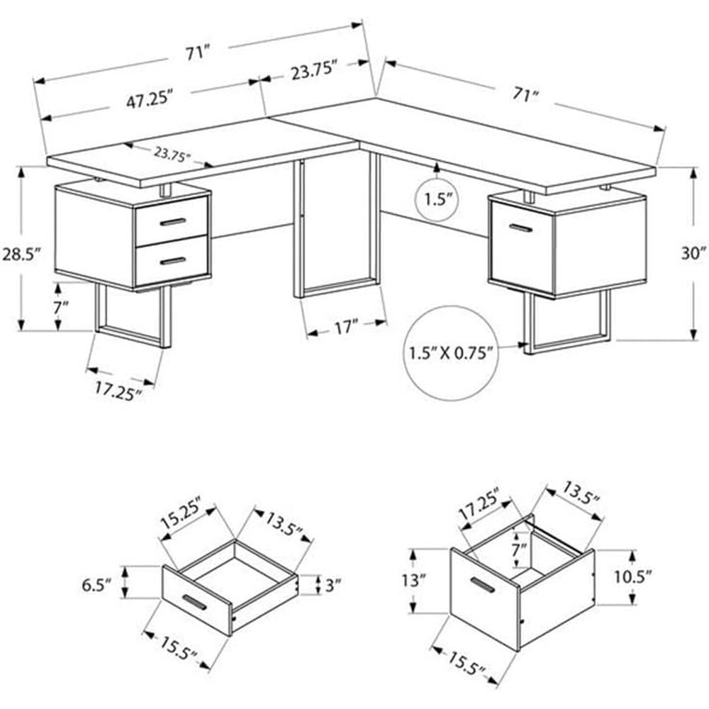 Biurko komputerowe w kształcie – Desk Setup Black And Wood recenzja i cena