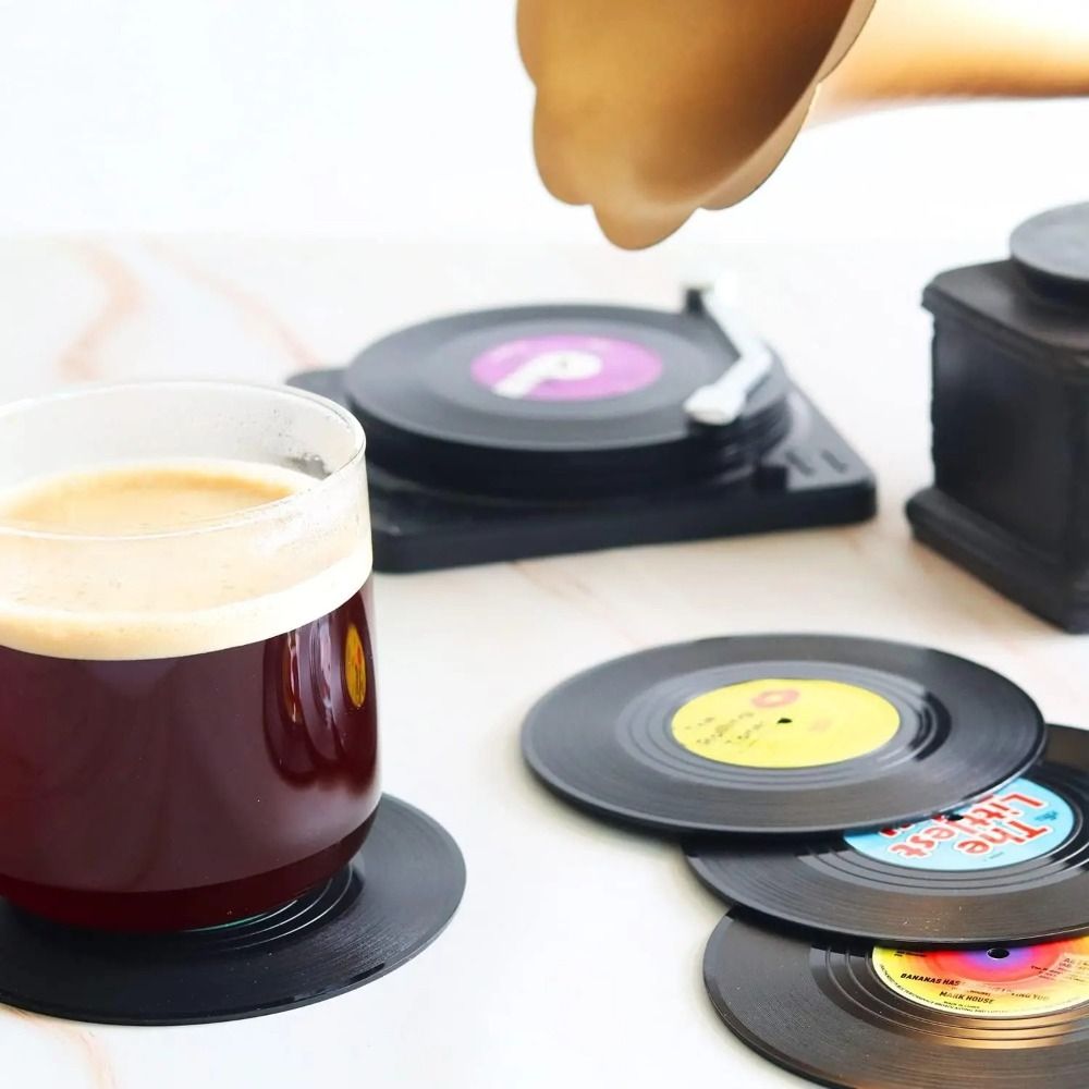 2/4/6PCS Retro Vinyl Record Cu – Desk Setup Retro recenzja i cena