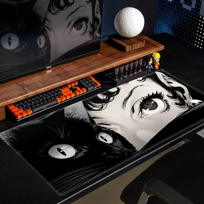 Podkładka pod mysz Anime Czarn – Yellow Desk Setup recenzja i cena