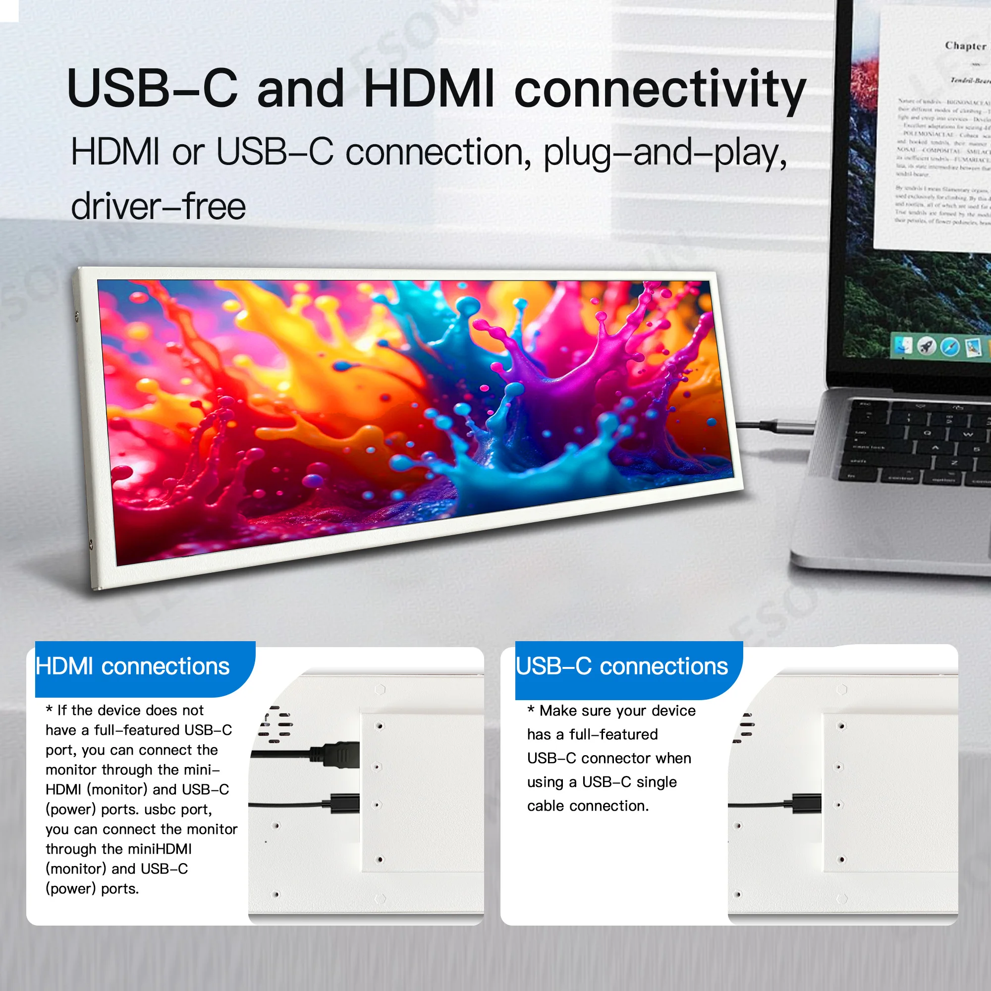 LESOWN 12,3-calowy monitor z m – Desk Setup One Monitor recenzja i cena
